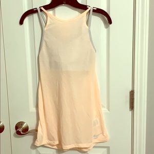 Nike t-back tank with built-in sports bra